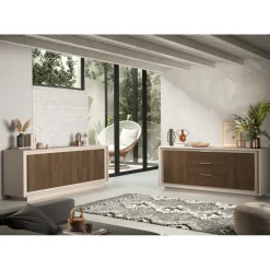 3S. x Home Buffet 2 portes et 3 tiroirs cashmere Sale