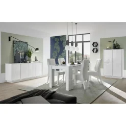 3S. x Home Buffet 4 portes ICE laqué blanc brillant Clearance