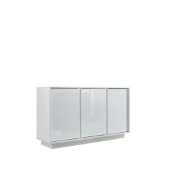 3S. x Home Buffet 3 portes ICE laqué blanc brillant