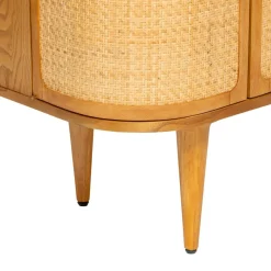 3S. x Home Buffet 4 portes Kisco hévéa Rotin Clearance