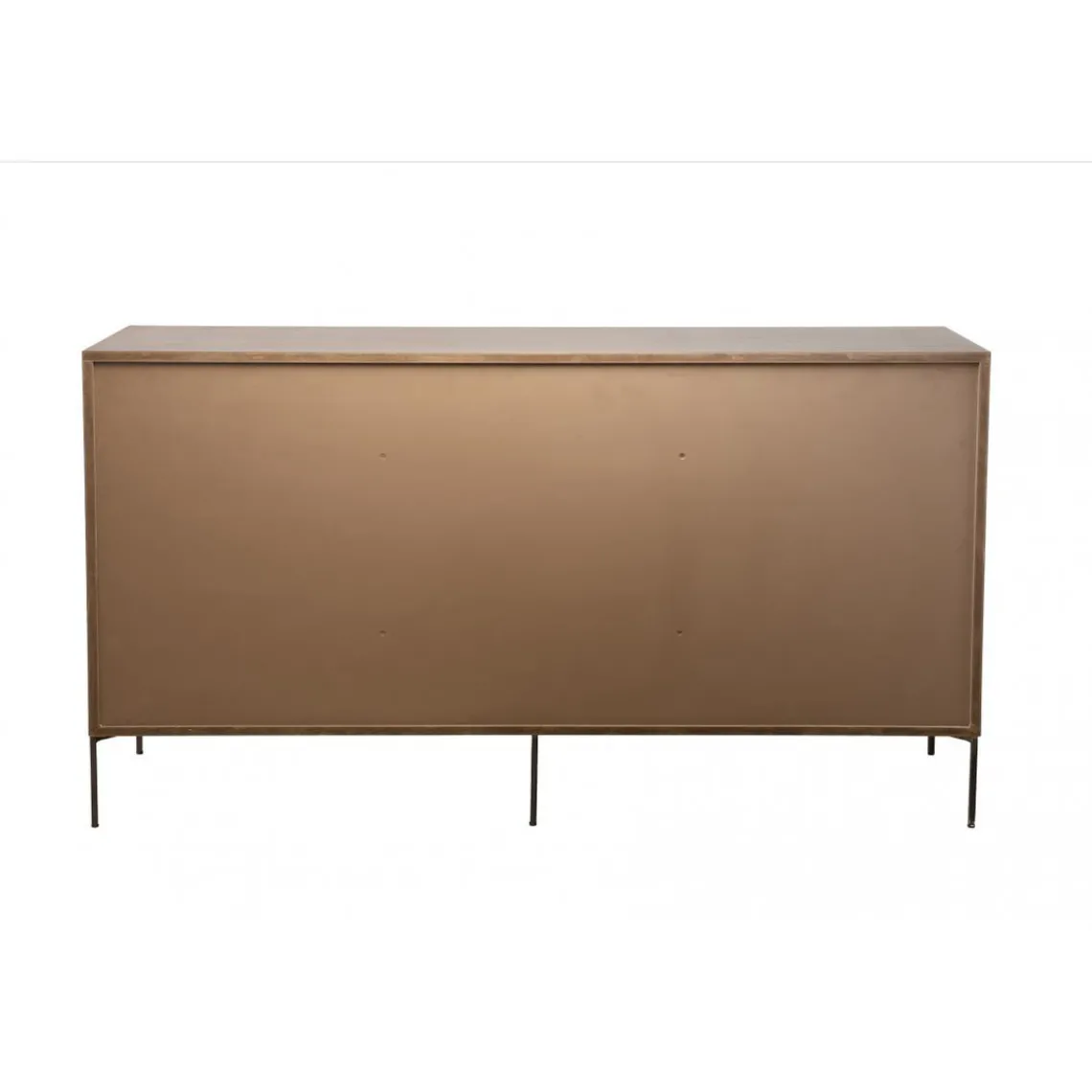 Macabane Buffet 3 Portes MADISON Bois Teck Recyclé Métal Et Pieds Métal