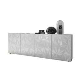 3S. x Home Buffet 4 portes PRISMA laqué blanc brillant Online