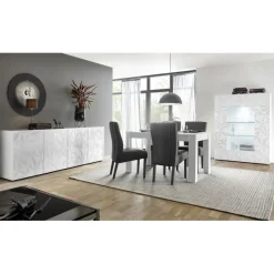 3S. x Home Buffet 4 portes PRISMA laqué blanc brillant Online