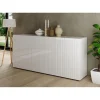3S. x Home Buffet 3 portes RIO blanc laqué brillant Outlet