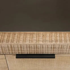 Macabane Buffet 3 tiroirs 1 porte teck et pieds métal CARLA Online