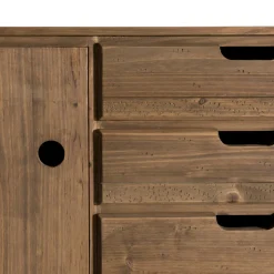 Macabane Buffet ANDY Scandi Bois 2 Portes 3 Tiroirs Sapin New