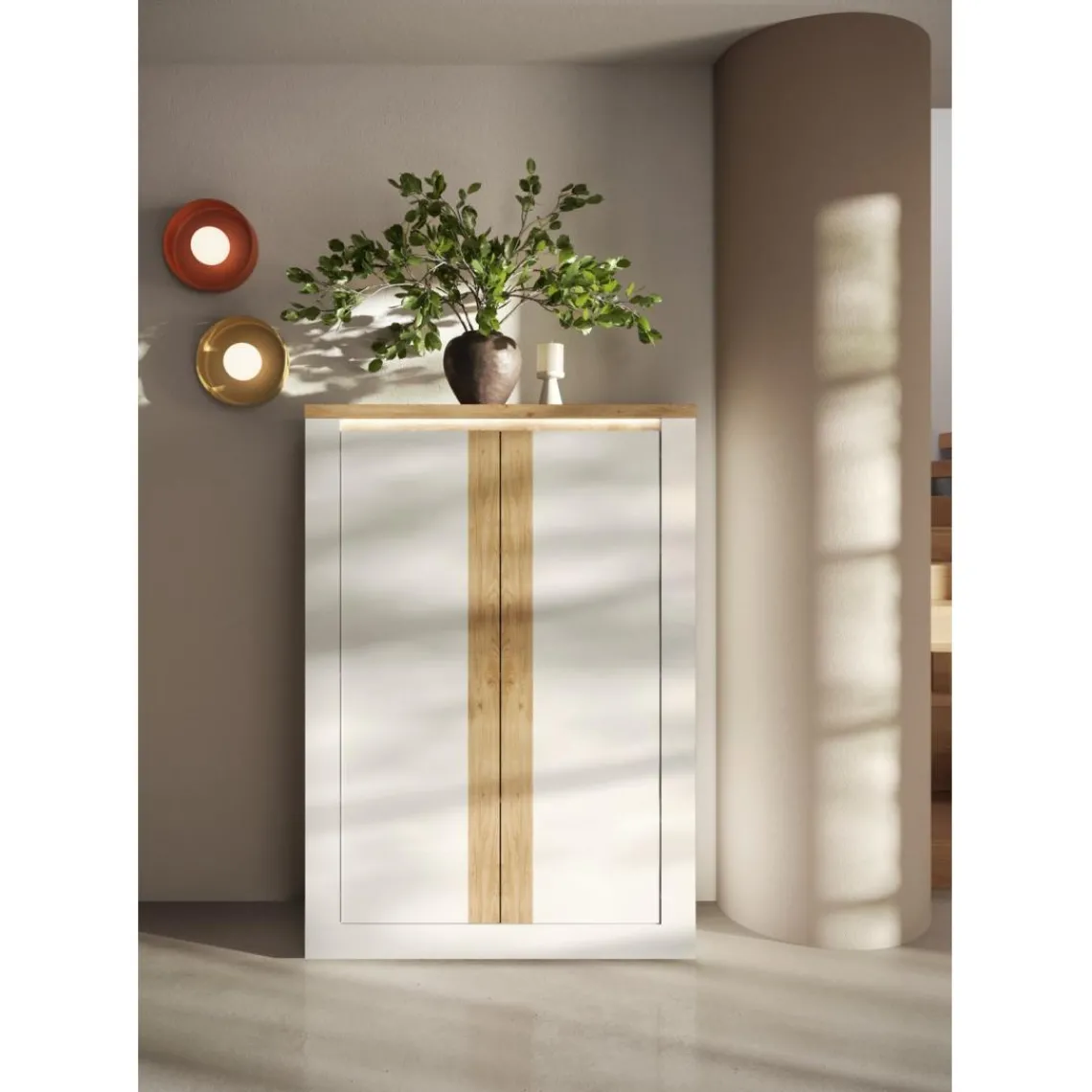 3S. x Home Buffet Blanc SAVONA style contemporain Sale