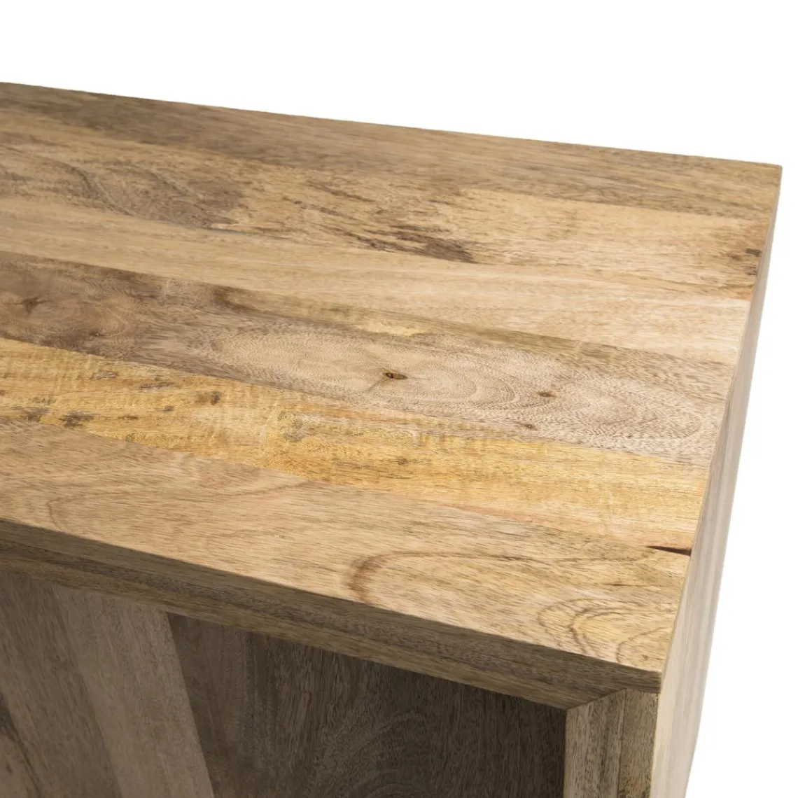 Macabane Buffet bois Manguier 160x45cm 2 portes coulissantes 1 étagère Jodhpur Best