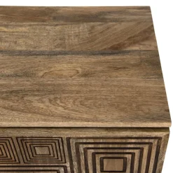 Macabane Buffet bois Manguier 177x45cm 4 portes 2 étagères Goa Clearance