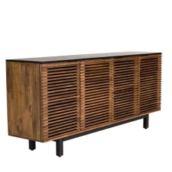 Macabane Buffet en bois de manguier 4 portes ajourées ALIX Hot