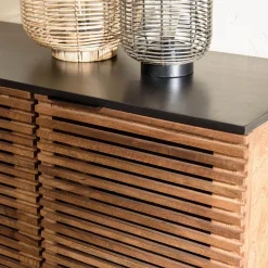 Macabane Buffet en bois de manguier 4 portes ajourées ALIX Hot