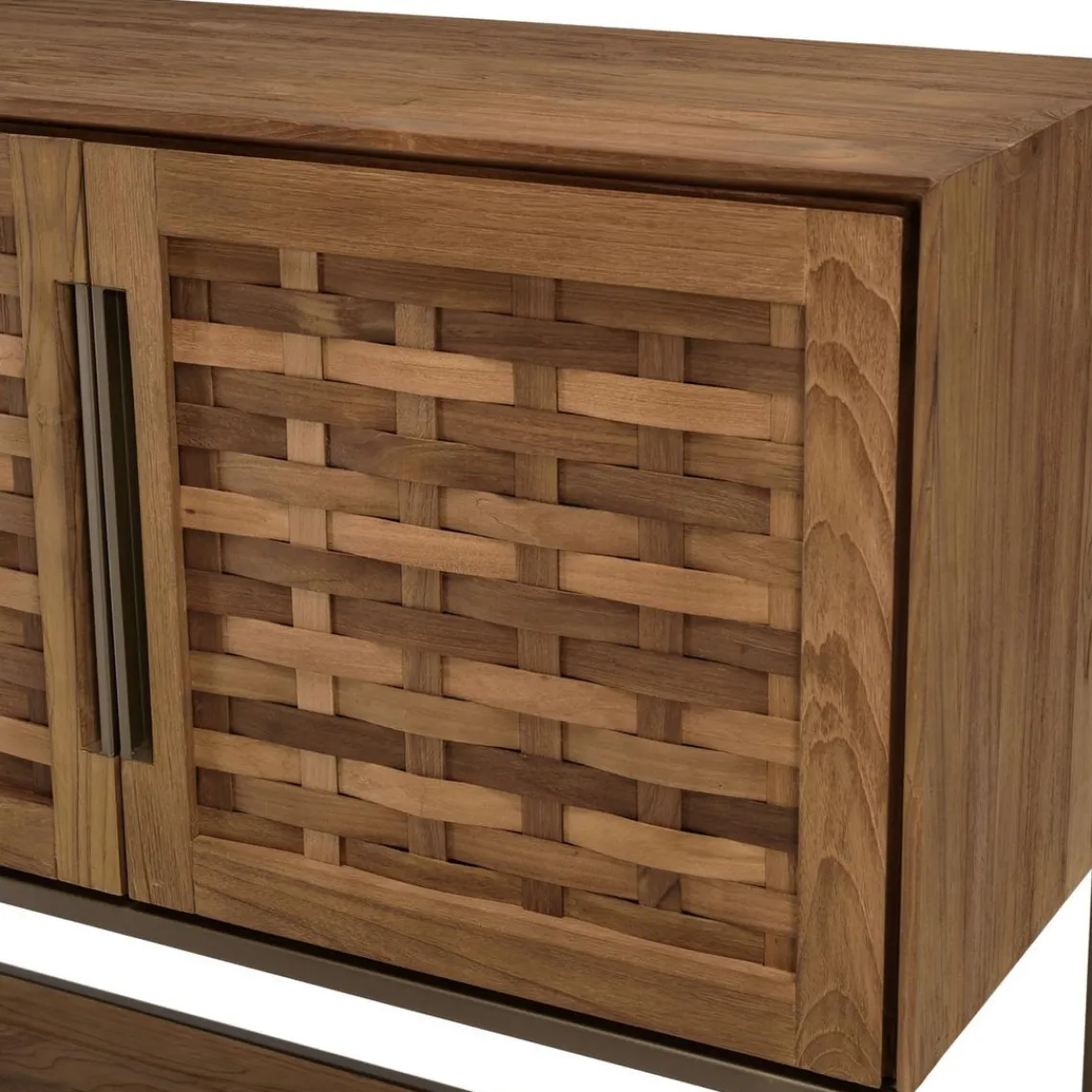 Macabane Buffet en bois de teck recyclé 3 portes Sale