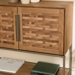 Macabane Buffet en bois de teck recyclé 3 portes Sale