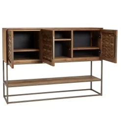 Macabane Buffet en bois de teck recyclé 3 portes Sale