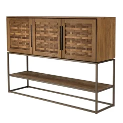 Macabane Buffet en bois de teck recyclé 3 portes Sale