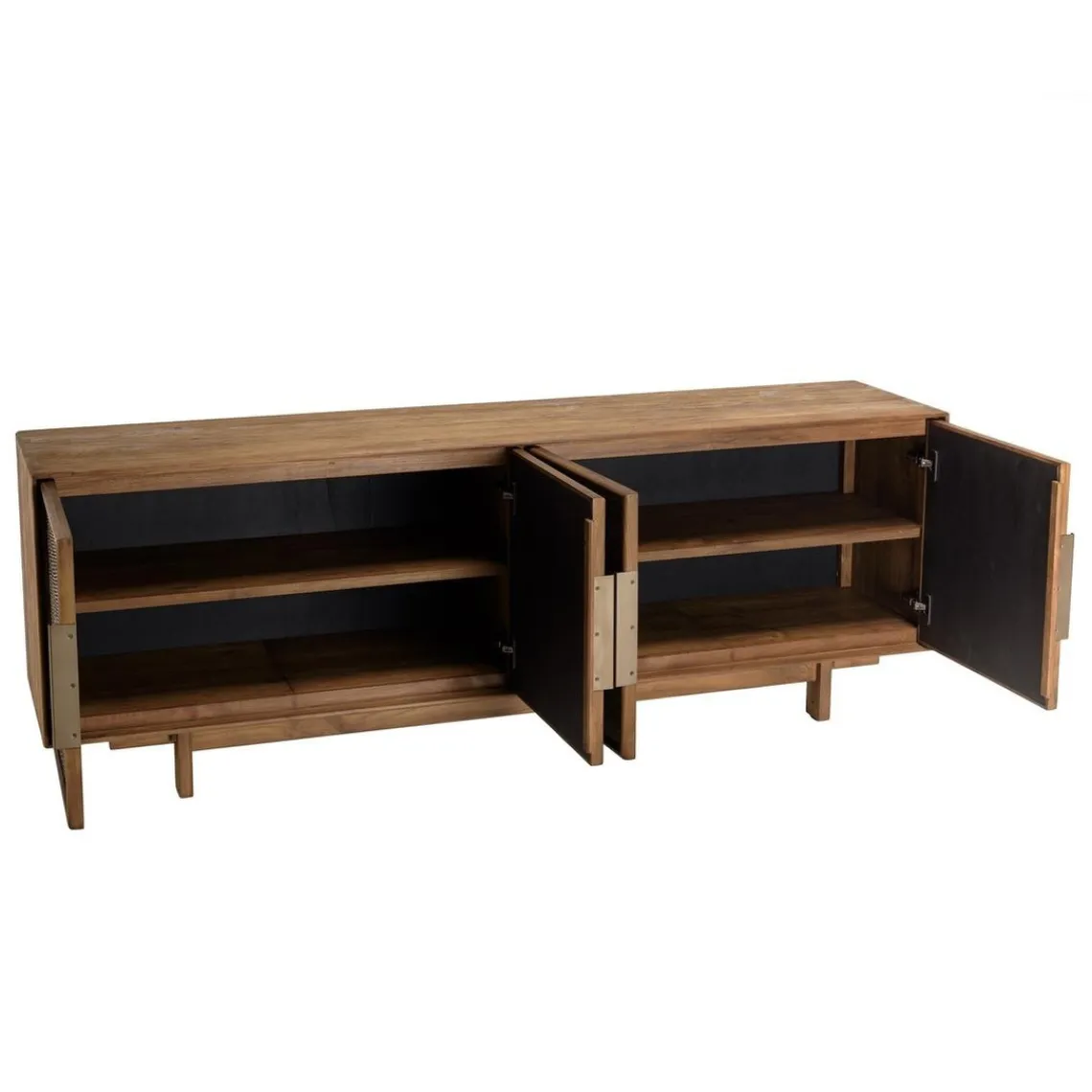 Macabane Buffet en bois de teck recyclé naturel 4 portes Hot