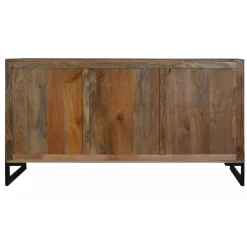 3S. x Home Buffet en Bois Massif Chêne Clair avec 3 portes et 3 Tiroirs FEELY