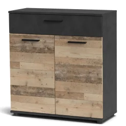 3S. x Home Buffet gain de place style industriel Bernardo Chêne clair New