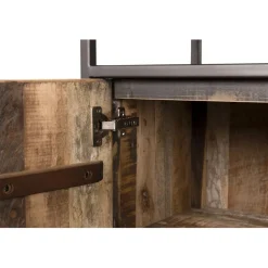 Macabane Buffet SIXTINE 3 Portes Et 1 Étagère Bois Teck Recyclé Acacia Mahogany Et Métal Online