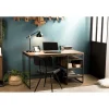 Macabane Bureau 1 Niche Et 1 Tablette Bois Teck Recyclé Acacia Mahogany Et Métal Outlet