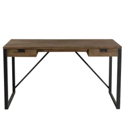 Macabane Bureau 2 tiroirs bois et métal - NASAI Best