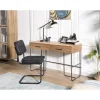 Macabane Bureau 2 tiroirs en bois et pieds métal Sale