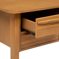 3S. x Home Bureau 2 tiroirs en placage chêne Outlet