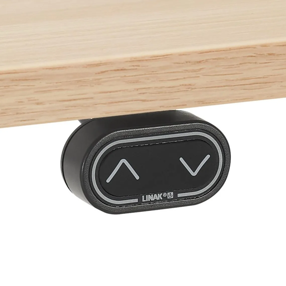 ALTEREGO Bureau assis debout électrique 'TRONIK' blanc avec plateau en bois finition naturelle Clearance