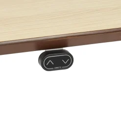 ALTEREGO Bureau assis-debout électrique 'BIONIK'avec plateau en bois finition naturelle et pied en métal blanc Hot