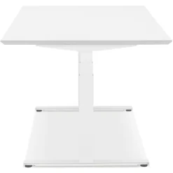 ALTEREGO Bureau assis-debout électrique 'BIONIK'avec plateau en bois et métal blanc Outlet