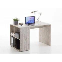 3S. x Home Bureau avec étagère chêne sable AKI Clearance