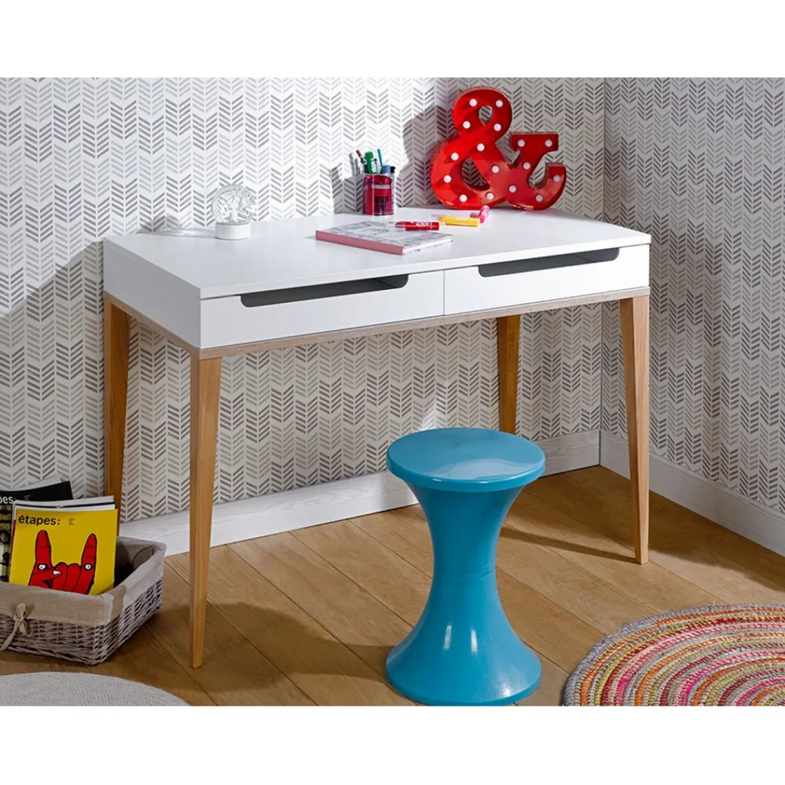 3S. x Home Bureau blanc