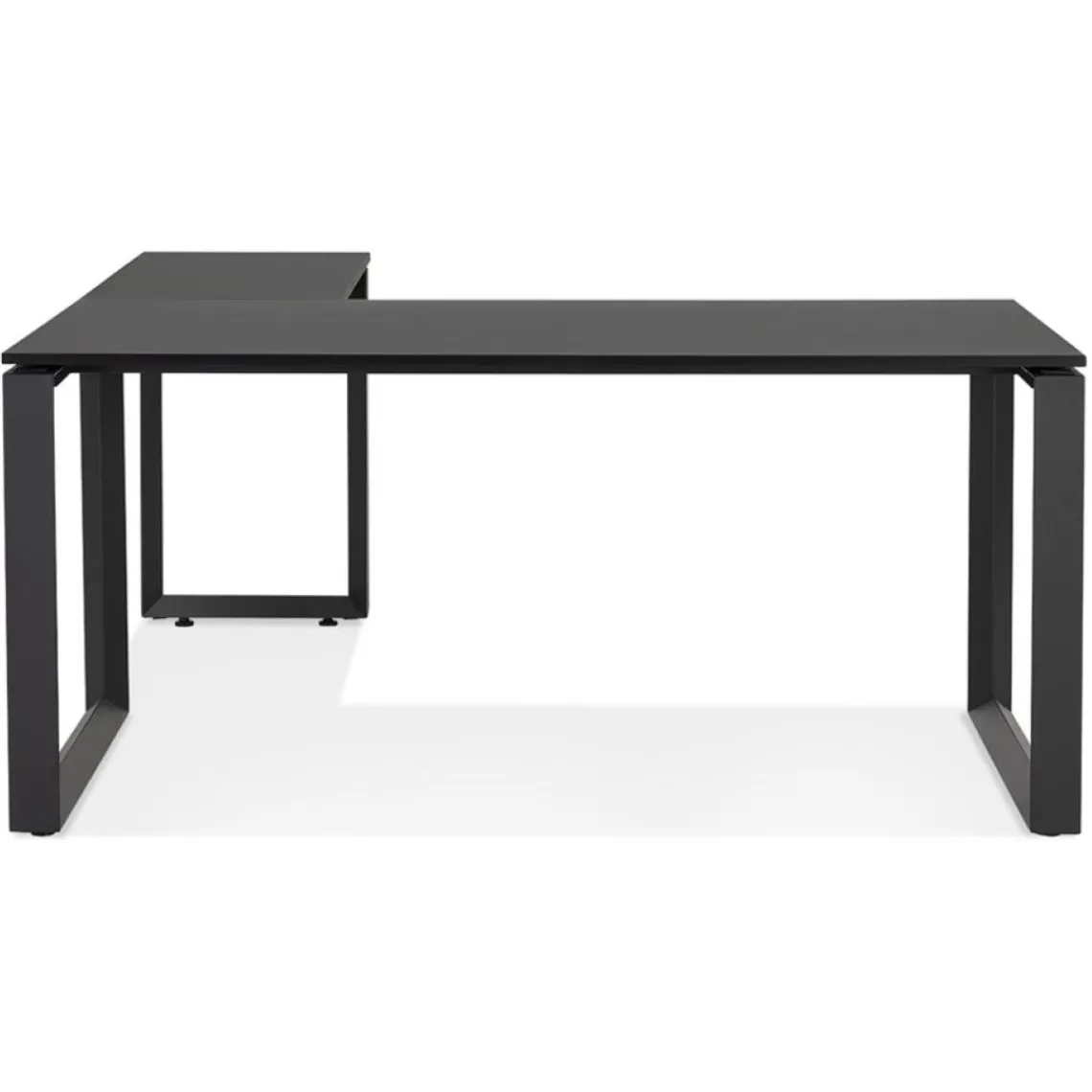 ALTEREGO Bureau d'angle design 'BAKUS' en bois et métal noir Sale