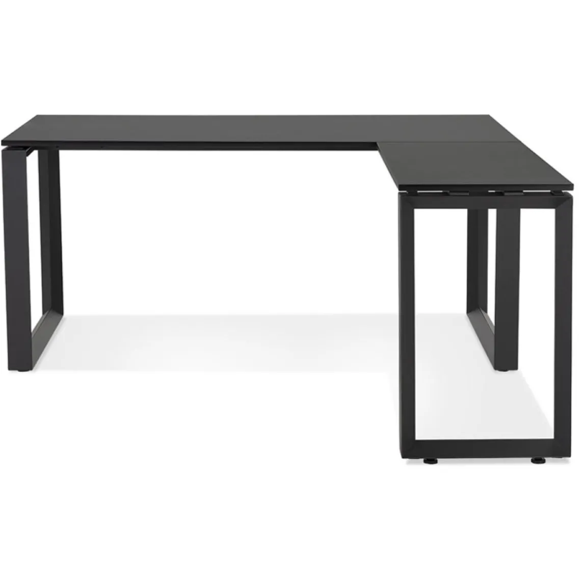 ALTEREGO Bureau d'angle design 'BAKUS' en bois et métal noir Sale