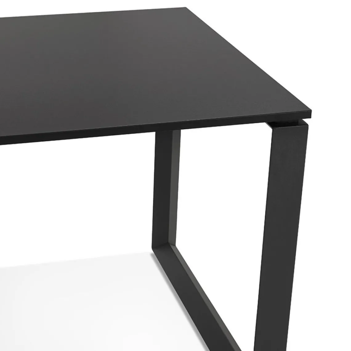 ALTEREGO Bureau d'angle design 'BAKUS' en bois et métal noir Sale