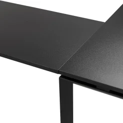 ALTEREGO Bureau d'angle design 'BAKUS' en bois et métal noir Sale