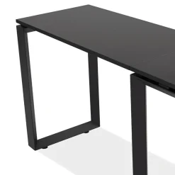 ALTEREGO Bureau d'angle design 'BAKUS' en bois et métal noir Sale