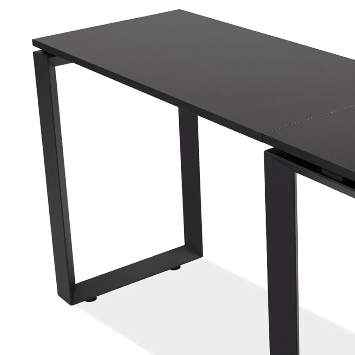 ALTEREGO Bureau d'angle design 'BAKUS' en bois et métal noir Sale