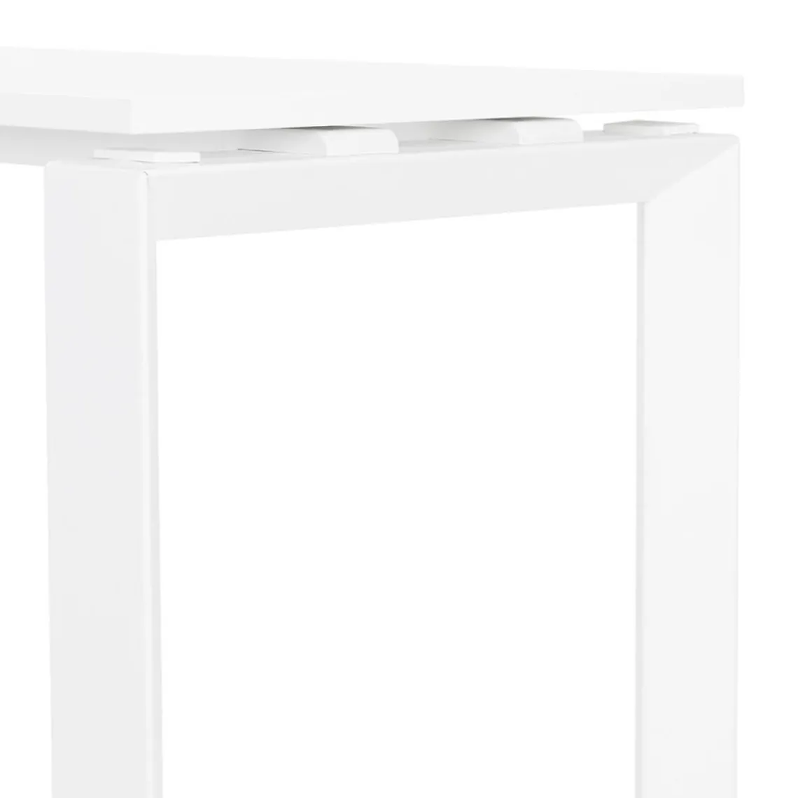 ALTEREGO Bureau d'angle design 'BAKUS' en bois et métal blanc Clearance