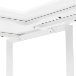 ALTEREGO Bureau d'angle design 'BAKUS' en bois et métal blanc Clearance