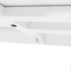 ALTEREGO Bureau d'angle design 'BAKUS' en bois et métal blanc Clearance