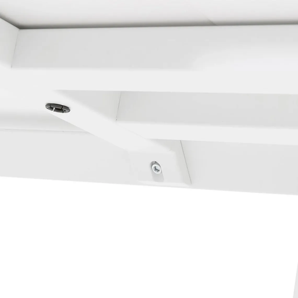 ALTEREGO Bureau d'angle design 'BAKUS' en bois et métal blanc Clearance