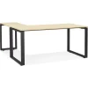 ALTEREGO Bureau d'angle design 'BAKUS' en bois finition naturelle et métal noir