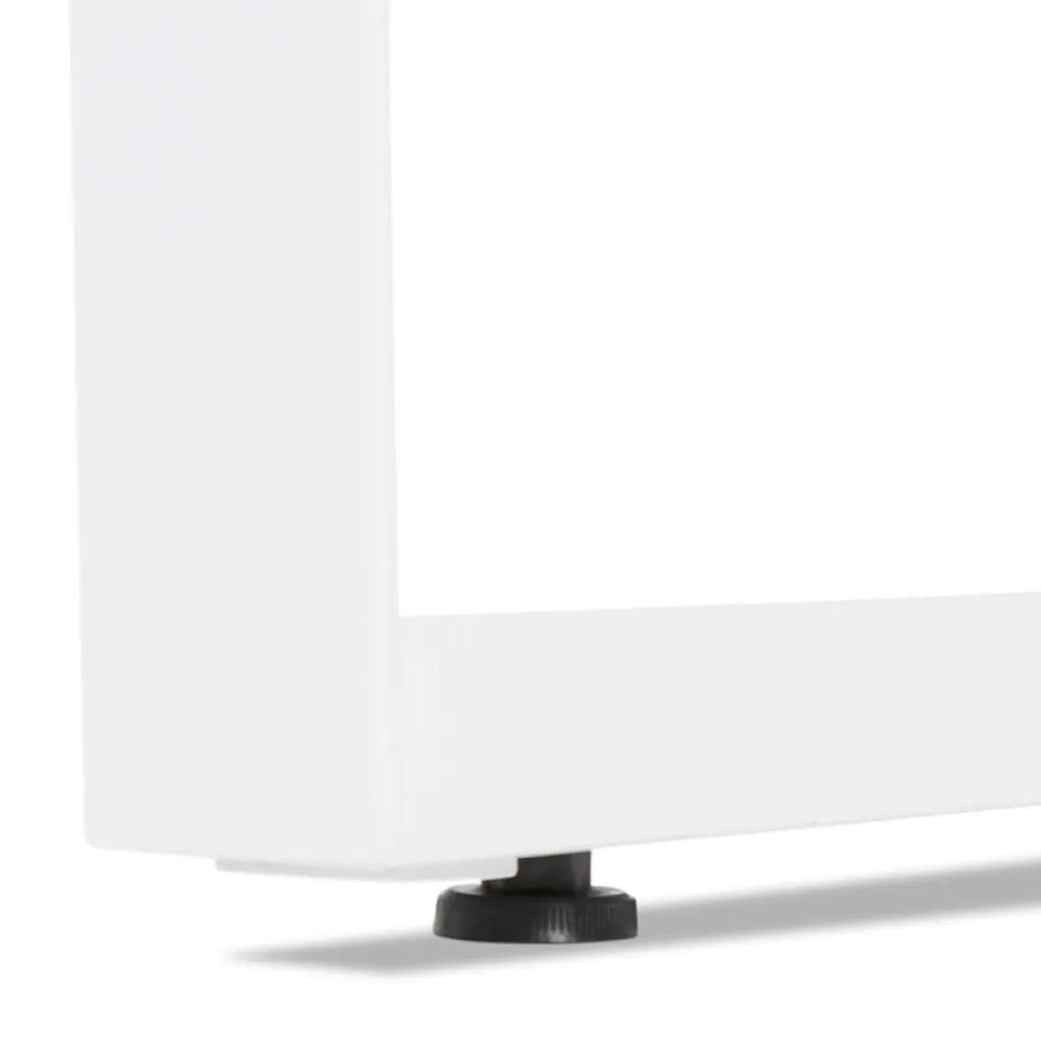 ALTEREGO Bureau d'angle design 'BAKUS' en bois finition naturelle et métal blanc