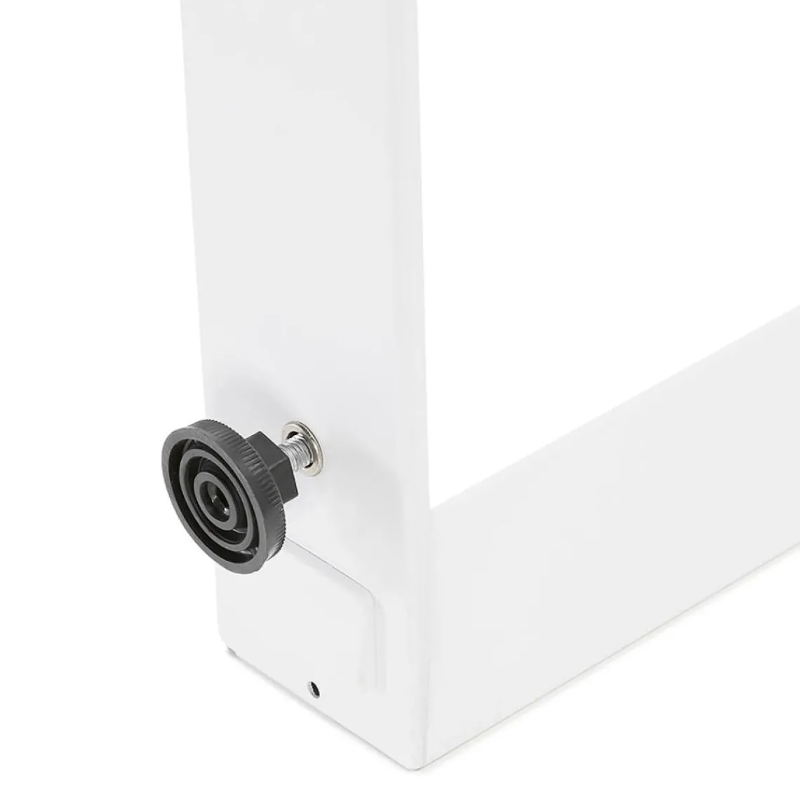 ALTEREGO Bureau d'angle design 'BAKUS' en bois finition naturelle et métal blanc