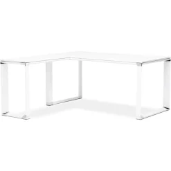 ALTEREGO Bureau d'angle design 'XLINE' en bois blanc Best