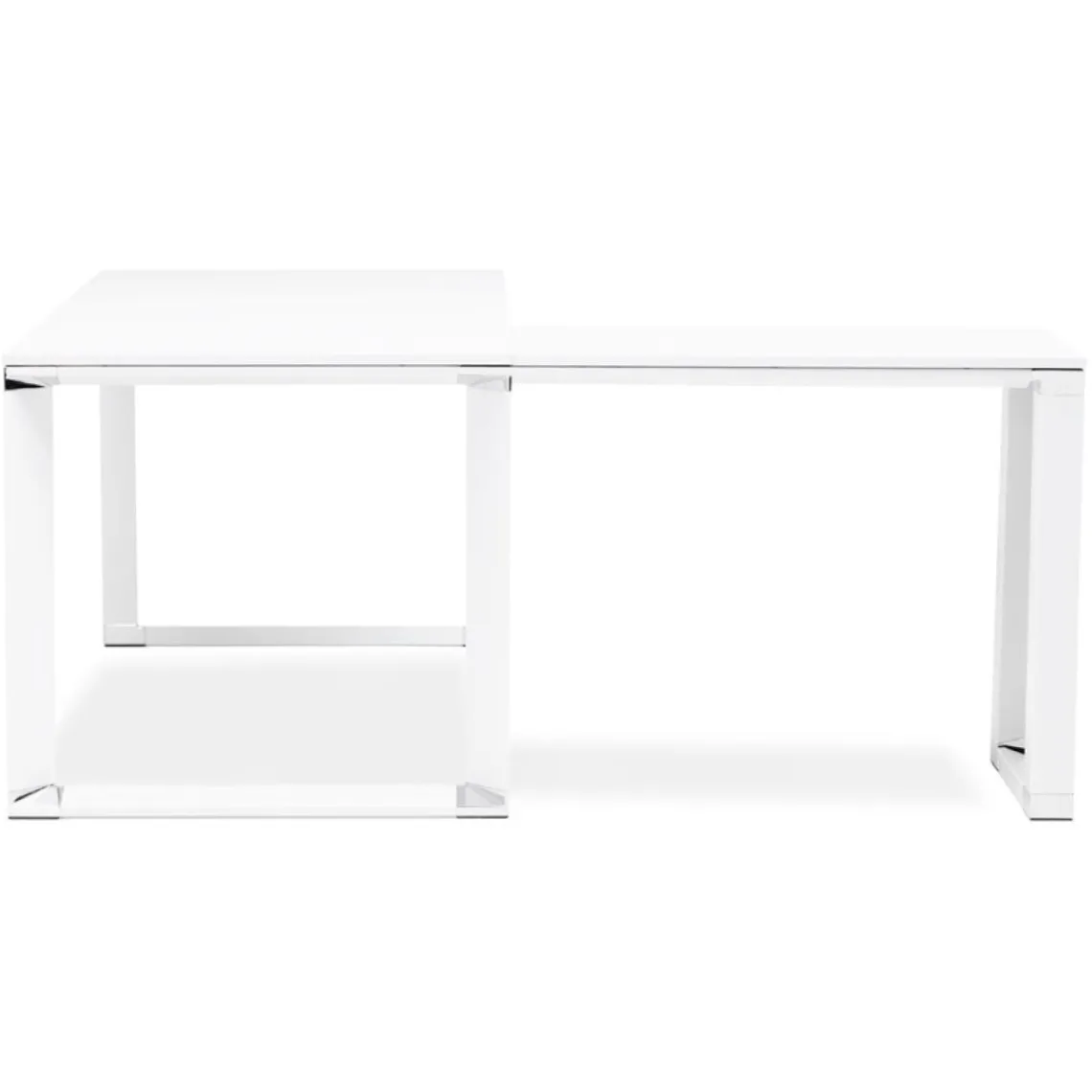 ALTEREGO Bureau d'angle design 'XLINE' en bois blanc Best