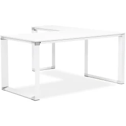 ALTEREGO Bureau d'angle design 'XLINE' en bois blanc Best