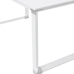 ALTEREGO Bureau d'angle design 'XLINE' en bois blanc Best