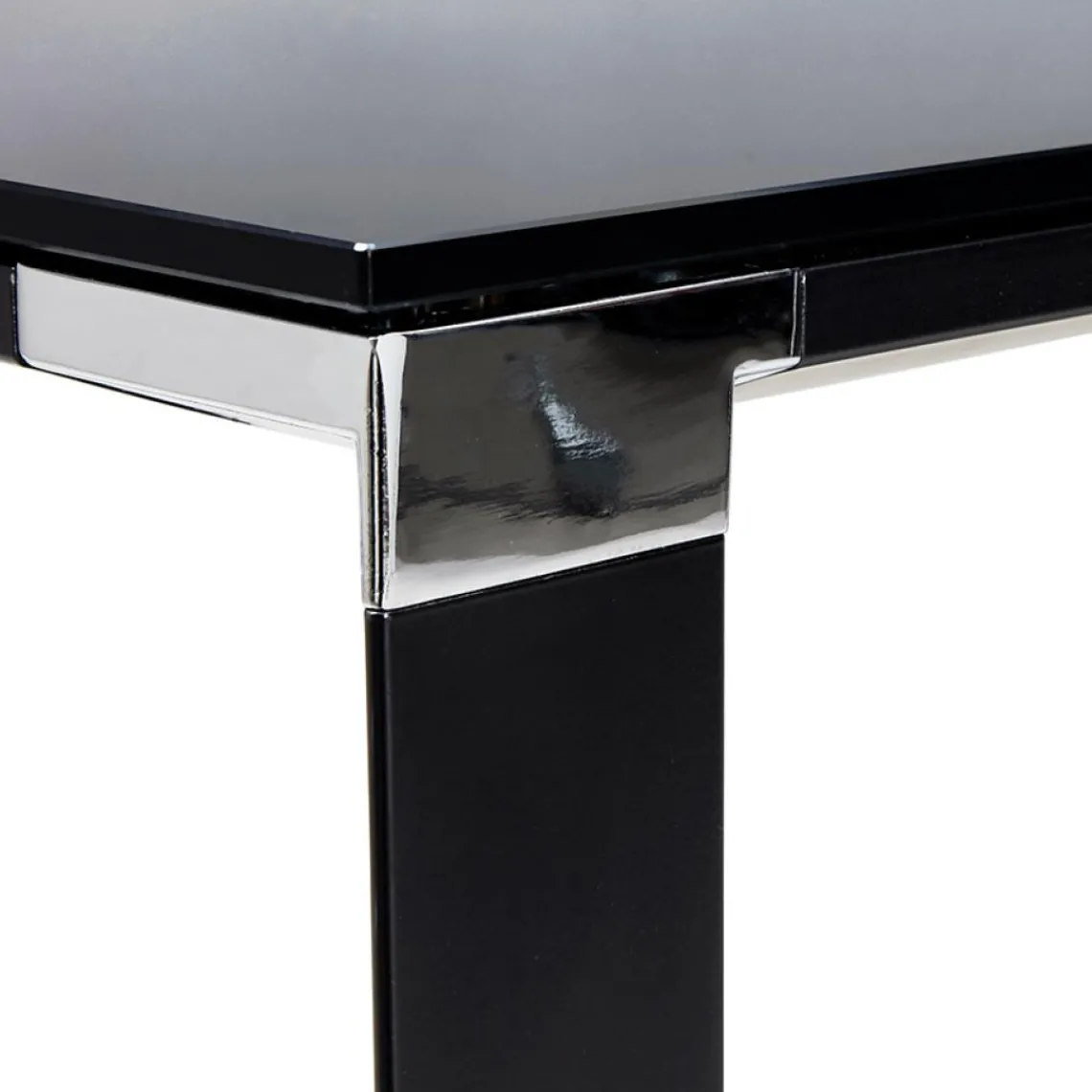 ALTEREGO Bureau de direction droit design 'XLINE' en verre noir Outlet
